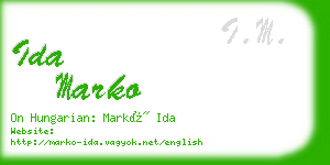 ida marko business card